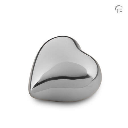 Metalen urn exclusieve FP-Originals collectie Odyssee hart zilverkleur keepsake | fp-FPU 124