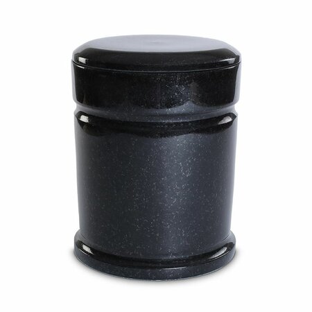 Moderne natuurstenen ronde urn met karakter Marlin | wd-PU 12 Marlin