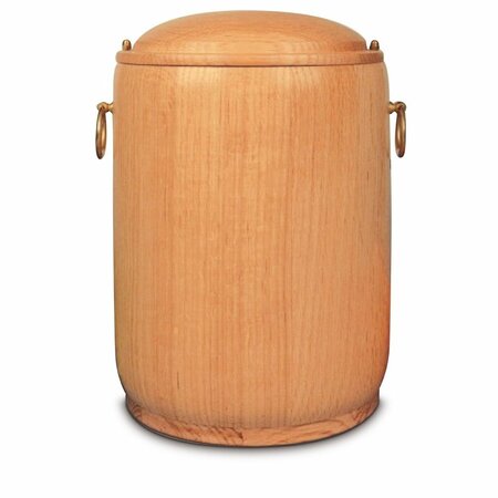 Urn van eikenhout met ringen licht | wd-UH910RINGE 