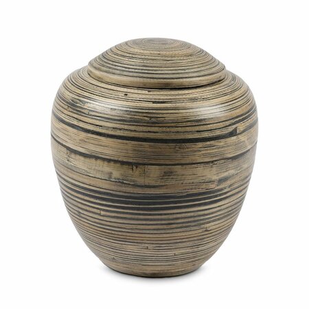 Stijlvolle urn van ecologisch hout bamboe 4.75 liter donkerbruin | wd-USTBU229