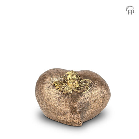 Troost urn keramisch engel op hart | fp-TU 008
