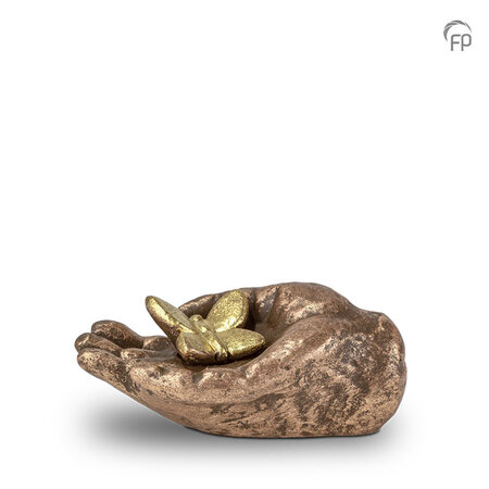 Troost urn keramisch vlinder in hand | fp-TU 013