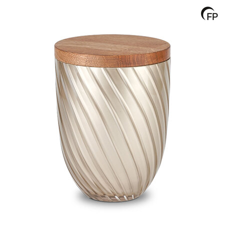 Glazen urn Memory Crystal Oak Serenity Cappuccino | fp-GU 501