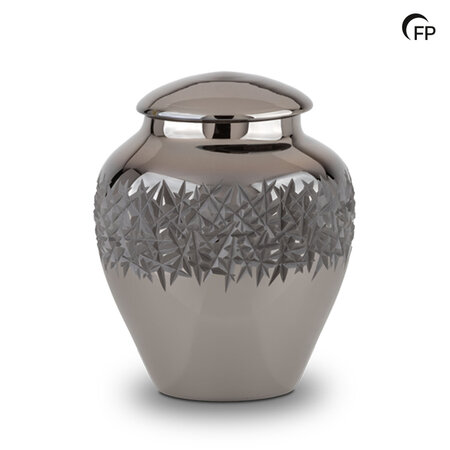 Glazen urn Memory Crystal Crystal Edge Antracietgrijs  | fp-GU 520