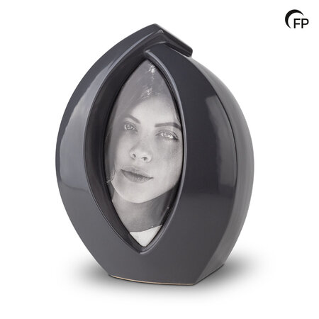 Keramische urn Forever Framed mat donkergrijs  | fp-KU 113