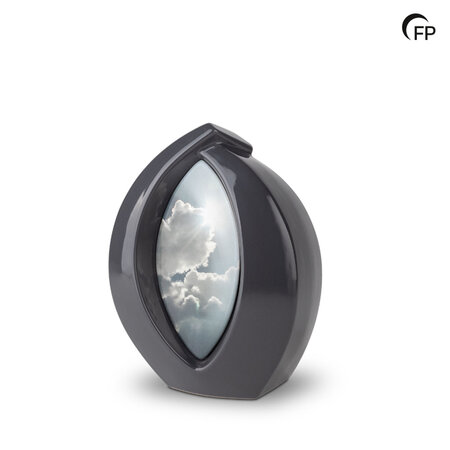 Keramische medium urn Forever Framed mat donkergrijs | fp-KU 113 M