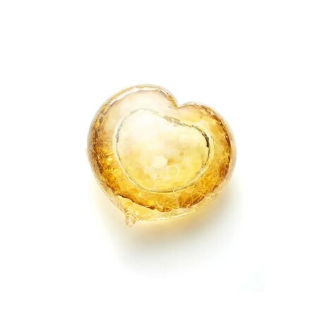 Glazen medium heart krakele gold Memory-line | er-U36PHBR