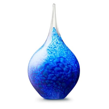 Glazen Memory-line Asdruppel medium blue mixed | er-U01MO-BO