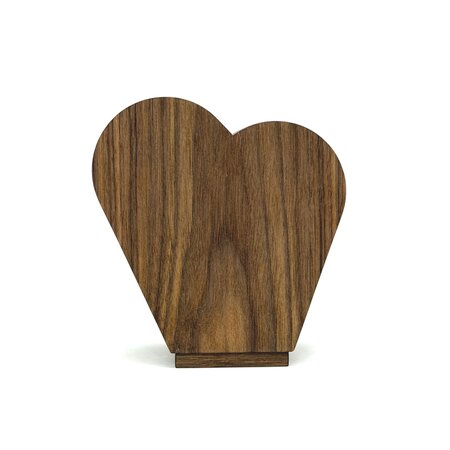 Houten kleine urn hart Notenhout | hu-DHU A 202