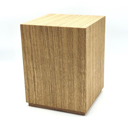 Houten grote urn modern vierkant eikenhout | hu-DHU A 371