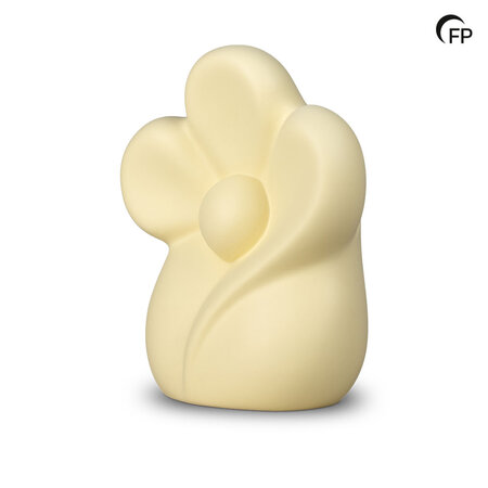 Keramische kinderurn Fiore di Vita pastelgeel | fp-KU 081