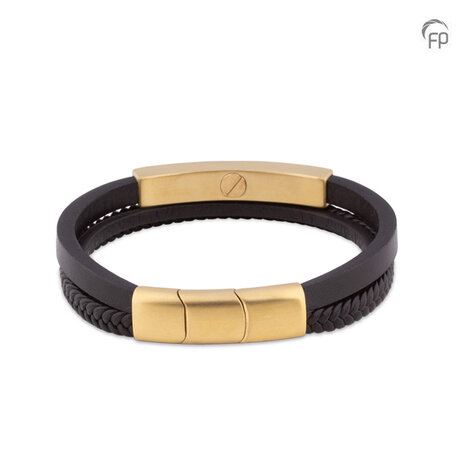 Armband Leder en RVS | fp-MOL 205