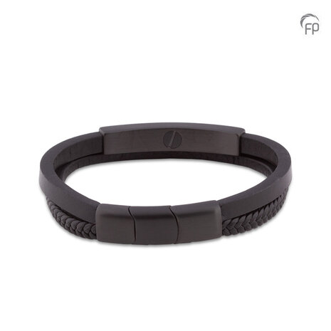 Armband Leder en RVS | fp-MOL 206