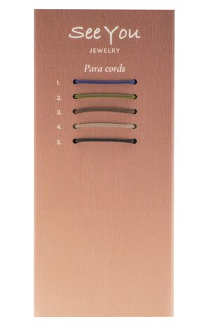 Zilveren plaat vingerafdruk met para cord | sy-BG 013