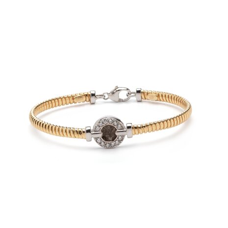 Zilver geelgoud vergulde armband met zirkonia | sy-BL 005