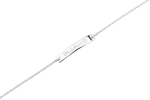 Zilveren armband plaat gravure | sy-BL 030