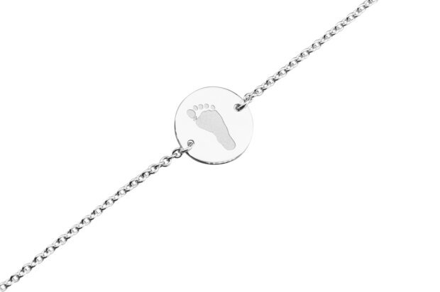Zilveren armband rond gravure | sy-BL 031
