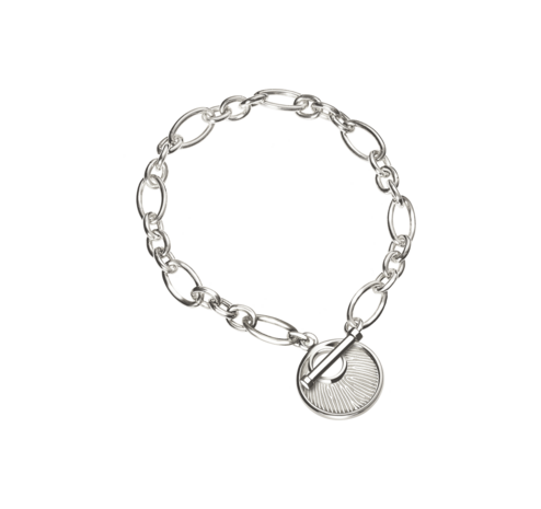 Schakelarmband met ronde bedel | tw-750