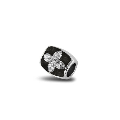 Zilveren bedel Daisy met zirkonia | sy-802 S