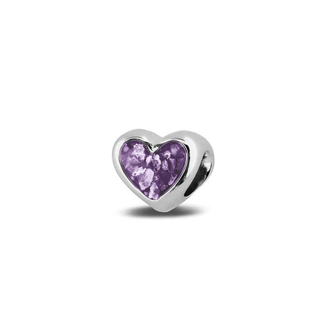 Zilveren bedel hart glad | sy-804 S