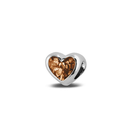 Zilveren bedel hart glad | sy-804 S