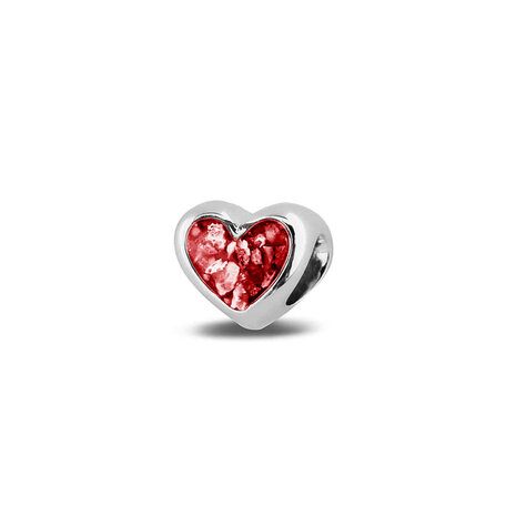 Zilveren bedel hart glad | sy-804 S