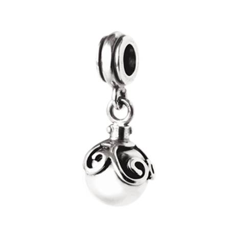 Bedel zilver met krul motief | tw-3007