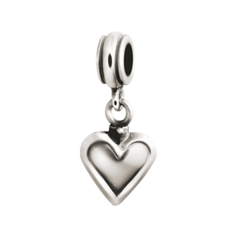 Bedel zilver met een hartje met glansrand | tw-3013