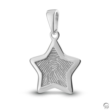 Atlantis Memorials hanger ster met vingerafdruk glans | fp-HF 106