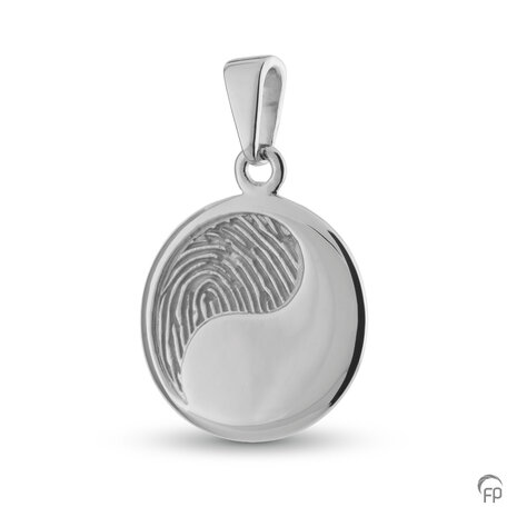 Atlantis Memorials hanger yin yang met vingerafdruk glans | fp-HF 107
