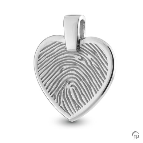 Atlantis Memorials hanger hartje 17 mm met vingerafdruk glans | fp-HF 109.170