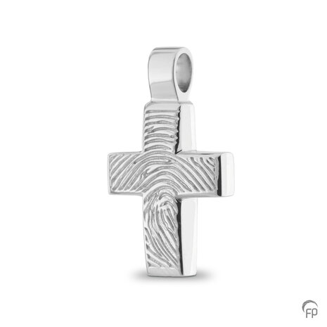 Atlantis Memorials hanger kruis 24 mm met vingerafdruk glans | fp-HF 114.180