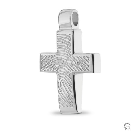 Atlantis Memorials hanger kruis 27 mm met vingerafdruk glans | fp-HF 114.210