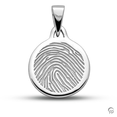 Atlantis Memorials hanger rond 15 mm met vingerafdruk glans | fp-LFP 01-185