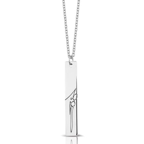 Hanger met gegraveerde afdruk lang &ldquo;bar&rdquo; | sy-418 S