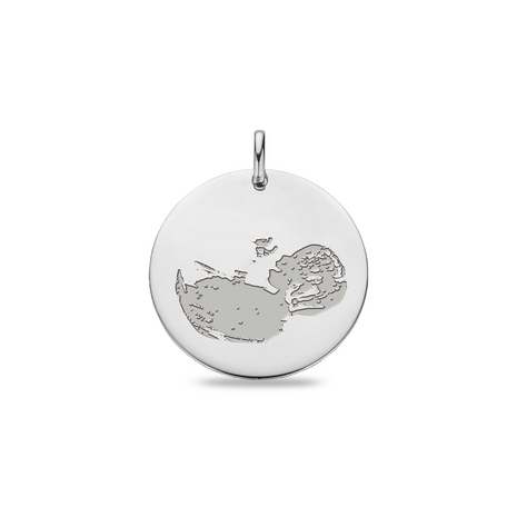 Hanger met gegraveerde afdruk rond 17 mm | sy-426 S