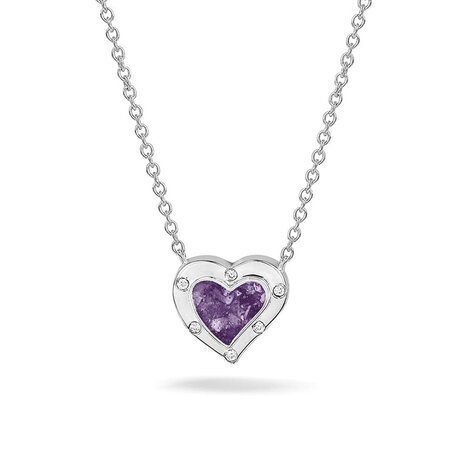 Zilveren hanger met hartje met zirkonia of diamant | sy-605 S