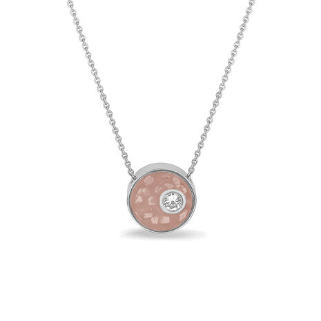 Zilveren ronde hanger mini met Zirkonia | sy-709 S