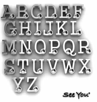 Zilveren ketting met letter en geboortesteen | sy-900 SB