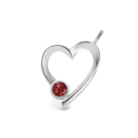 Zilveren hanger open hart  | sy-RL 004