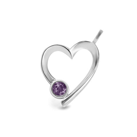 Zilveren hanger open hart  | sy-RL 004