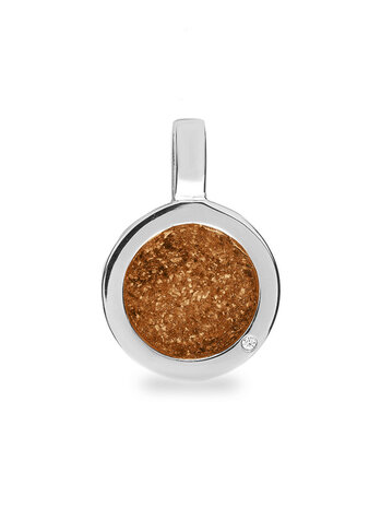 Zilveren hanger rond met zirkonia | sy-RL 007