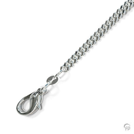 Zilveren dun gourmet collier Atlantis Memorials 45 cm  | fp-10GC160.45