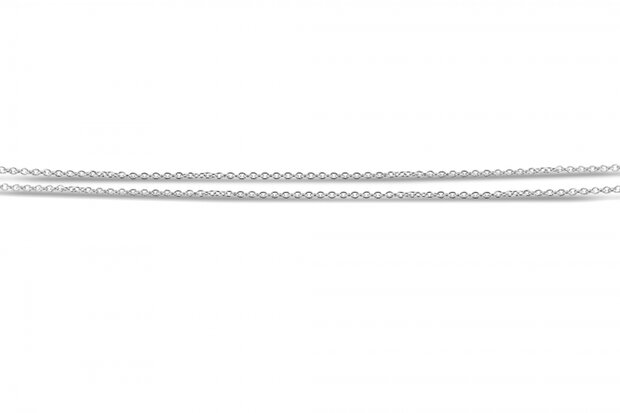 Zilveren dubbel anker collier 40+5 cm  | sy-126 S