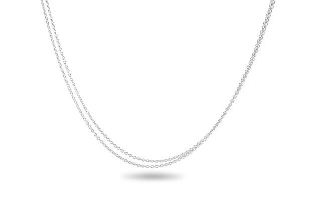 Zilveren dubbel anker collier 40+5 cm  | sy-126 S