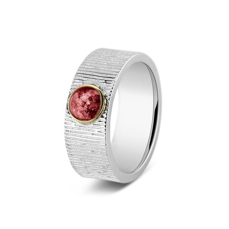 Zilveren as ring  Verticle Wrinkle 8 mm | sy-222 SY