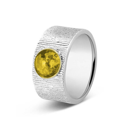 Zilveren as ring  Verticle Wrinkle 10 mm | sy-223 SY