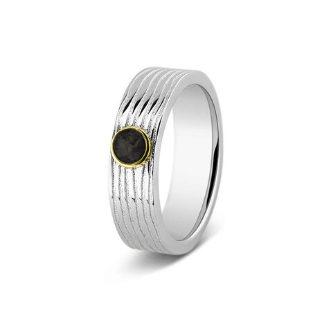 Zilveren as ring  Horizontal Wrinkle 6 mm | sy-224 SY