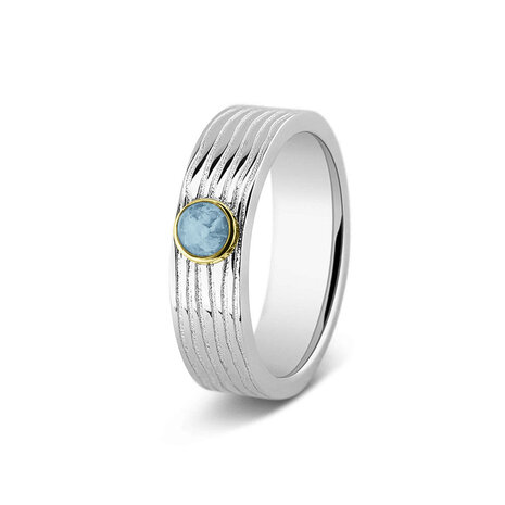 Zilveren as ring  Horizontal Wrinkle 6 mm | sy-224 SY