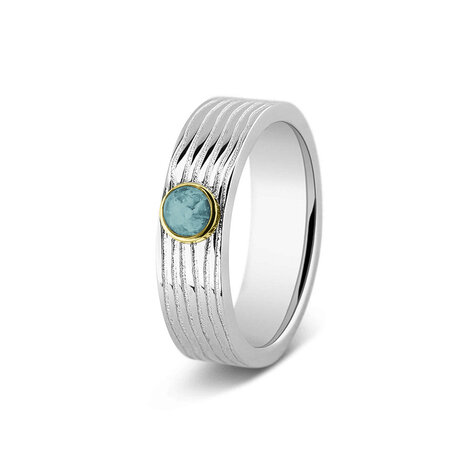 Zilveren as ring  Horizontal Wrinkle 6 mm | sy-224 SY